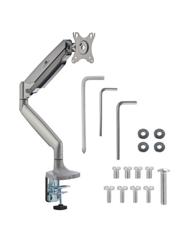 Maclean Uchwyt Do Monitora Podwójne Ramię, Ze Sprężyną Gazową, 17"-45", 16 Kg Mc-969