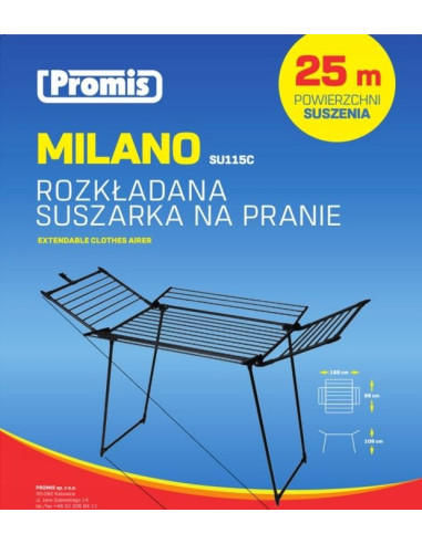 Promis Suszarka Na Pranie Milano,Rozkładana, Dodat