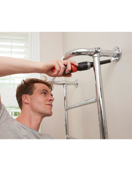 Black & Decker Bcf601C-Xj Wkrętak Zasilany/Zakrętark Udarowy 220 Rpm Czarny, Pomarańczowy