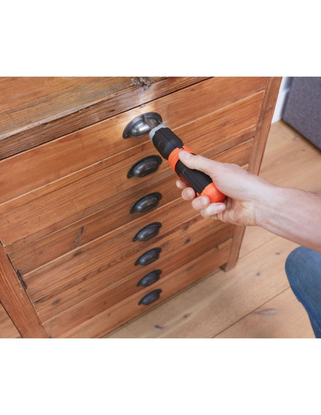 Black & Decker Bcf601C-Xj Wkrętak Zasilany/Zakrętark Udarowy 220 Rpm Czarny, Pomarańczowy