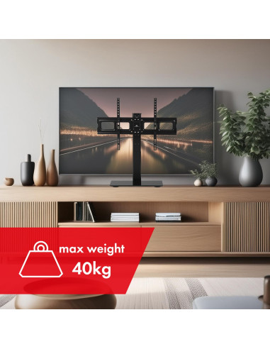 Maclean Uniwersalny Stojak Do Tv Na Szafkę Rtv Podstawka, Max. 40Kg, Max. Vesa 600X400, Dla Tv 32-75" Mc-386