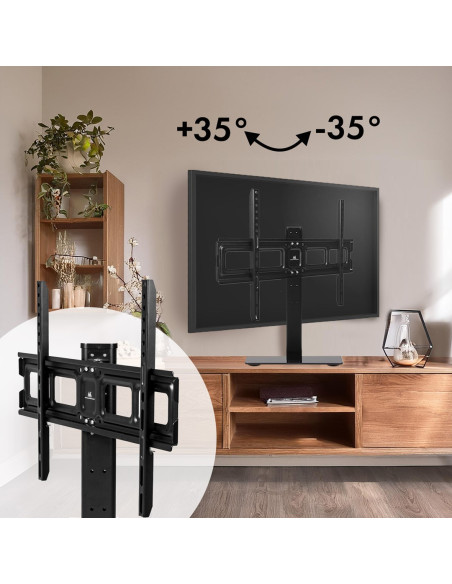 Maclean Uniwersalny Stojak Do Tv Na Szafkę Rtv Podstawka, Max. 40Kg, Max. Vesa 600X400, Dla Tv 32-75" Mc-386