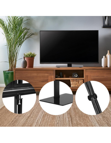 Maclean Uniwersalny Stojak Do Tv Na Szafkę Rtv Podstawka, Max. 40Kg, Max. Vesa 600X400, Dla Tv 32-75" Mc-386