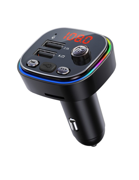 Vakoss Tramister Samochodowy Rgb/ Fm/ Bluetooth/ Usb / 3.1A Tc-B439
