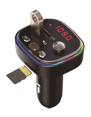Vakoss Tramister Samochodowy Rgb/ Fm/ Bluetooth/ Usb / 3.1A Tc-B439