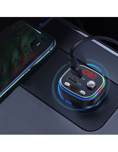 Vakoss Tramister Samochodowy Rgb/ Fm/ Bluetooth/ Usb / 3.1A Tc-B439