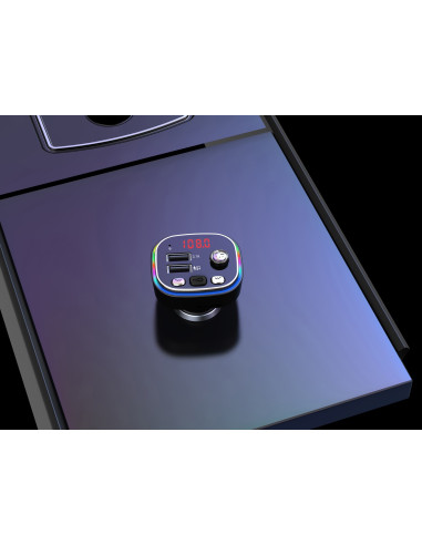 Vakoss Tramister Samochodowy Rgb/ Fm/ Bluetooth/ Usb / 3.1A Tc-B439