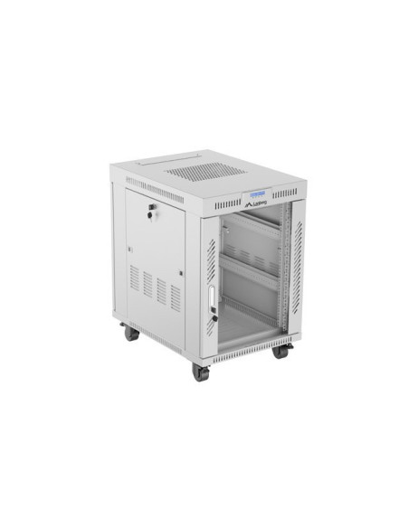 Lanberg Szafa Stojąca Rack 19" 15U 600X800 Szara Drzwi Szklane Lcd V2 (Flat Pack)