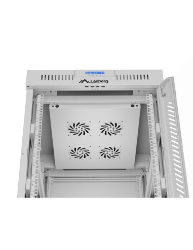 Lanberg Szafa Stojąca Rack 19" 15U 600X800 Szara Drzwi Szklane Lcd V2 (Flat Pack)