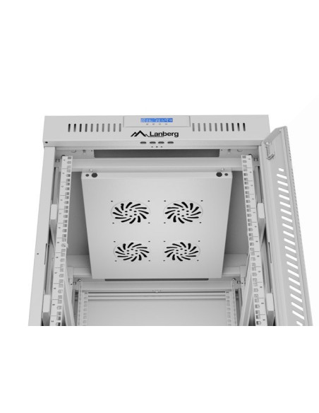 Lanberg Szafa Stojąca Rack 19" 15U 600X800 Szara Drzwi Szklane Lcd V2 (Flat Pack)