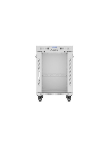 Lanberg Szafa Stojąca Rack 19" 15U 600X800 Szara Drzwi Szklane Lcd V2 (Flat Pack)