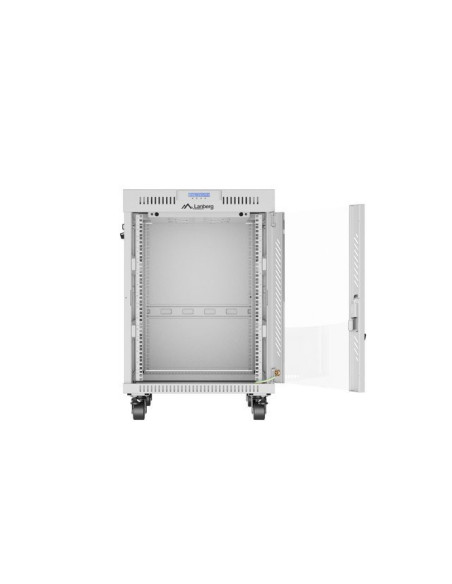 Lanberg Szafa Stojąca Rack 19" 15U 600X800 Szara Drzwi Szklane Lcd V2 (Flat Pack)