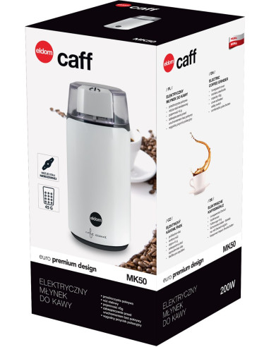 Eldom Młynek Do Kawy Mk50 Caff, Moc 200 W, Nóż Stalowy, Przycisk Pulsacyjny