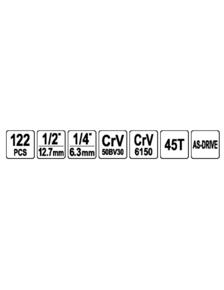 Zestaw Narzędziowy 1/2" 122Cz Xxl Sthor 58690