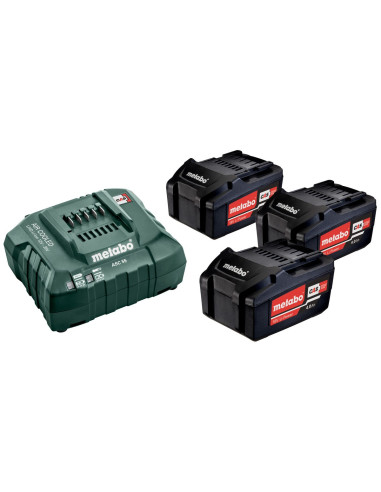Metabo. Zestaw Akumulatorów 3X4.0Ah Z Ładowarką Asc 55
