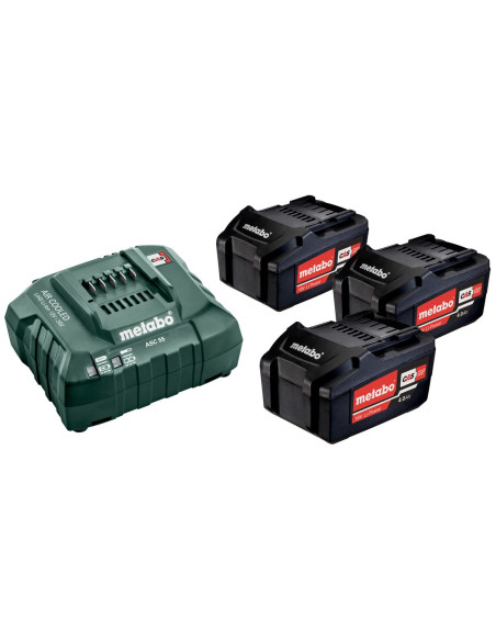 Metabo. Zestaw Akumulatorów 3X4.0Ah Z Ładowarką Asc 55