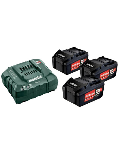 Metabo. Zestaw Akumulatorów 3X4.0Ah Z Ładowarką Asc 55