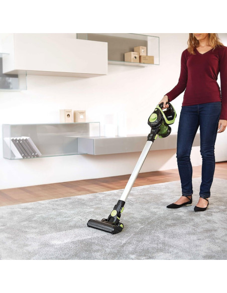 Polti Forzaspira Slim Sr110 2-In-1 Stick Vacuum Bateria Suchy Hepa Bez Worka Czarny, Limonka, Metaliczny