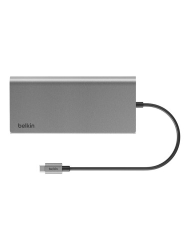 Belkin Hub Usb-C 8W1, 10 Gbps, 2X Hdmi 4K Szary