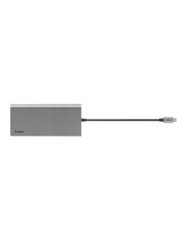 Belkin Hub Usb-C 8W1, 10 Gbps, 2X Hdmi 4K Szary