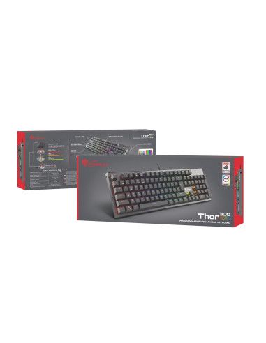 Klawiatura Dla Graczy Genesis Thor 300 Rgb Es Podświetlenie Mechaniczna Red Switch Software