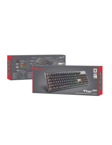 Klawiatura Dla Graczy Genesis Thor 300 Rgb Es Podświetlenie Mechaniczna Red Switch Software