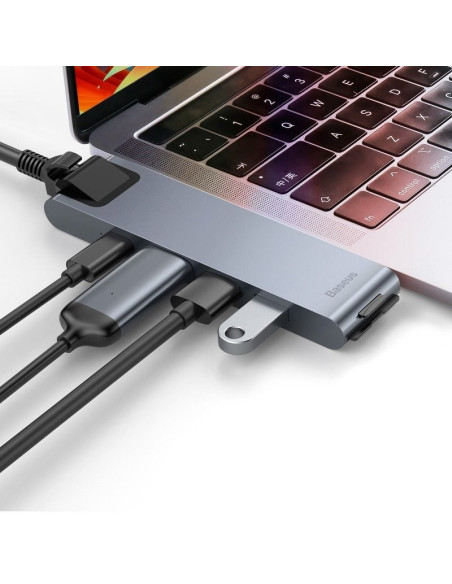 Hub Baseus Cahub-L0G (2X Usb 3.0  Kolor Szary)