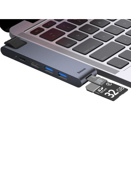 Hub Baseus Cahub-L0G (2X Usb 3.0  Kolor Szary)
