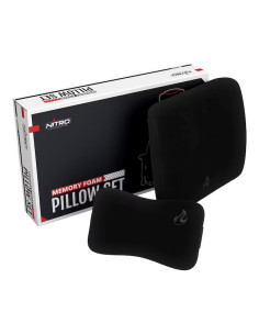 Nitro Concepts Memory Foam Pillow Set Black/Black - Zestaw Poduszek Z Pianki