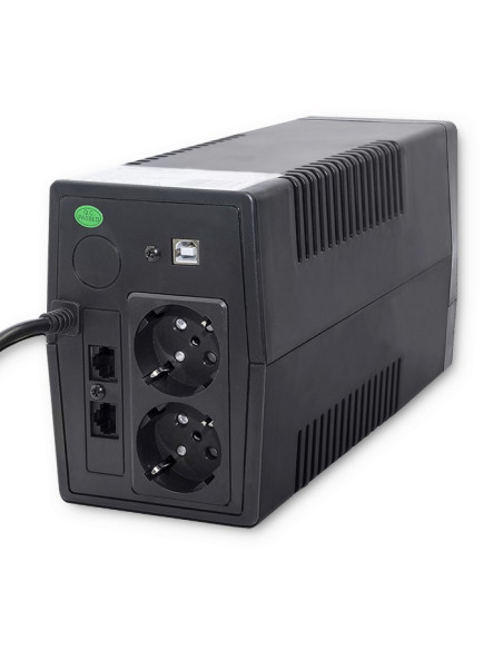 Qoltec 53977 Zasilacz Awaryjny Ups | Monolith | 450Va | 240W | Lcd | Usb | Rj45
