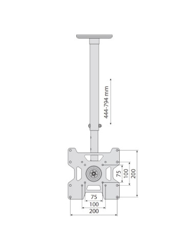 Techly Icacplb906 94 Cm (37") Czarny