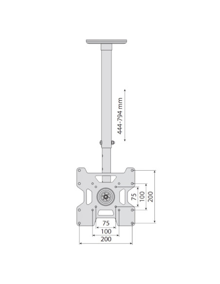 Techly Icacplb906 94 Cm (37") Czarny