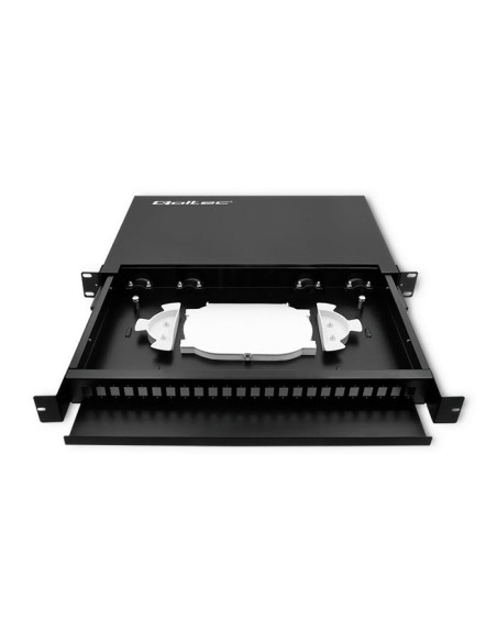 Qoltec 54480 Przełącznica Światłowodowa Rack Na Szynie Odf | 24 Porty | Sc/ Sx