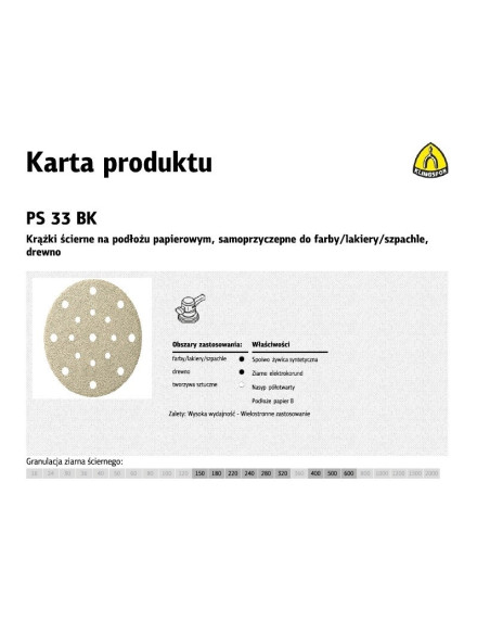 K.krążek 150 Ps33Bk Gr.150 Otw.gls51/100 Festool Multi-Jetstream (8+8+1)