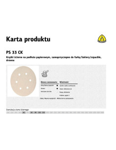 K.krążek 150 Ps33Ck Gr. 60 Otw.gls3/100 Szt. Szpachla