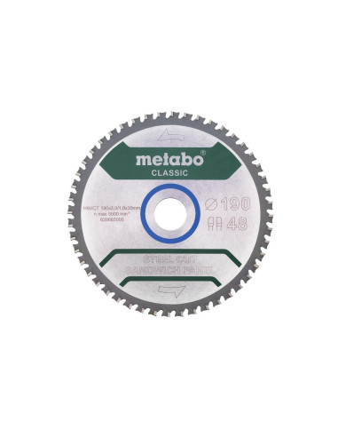 Metabo Piła Tarczowa Fz/Fa 190X30X48Z Steel Cut/Sandwich Panel Classic