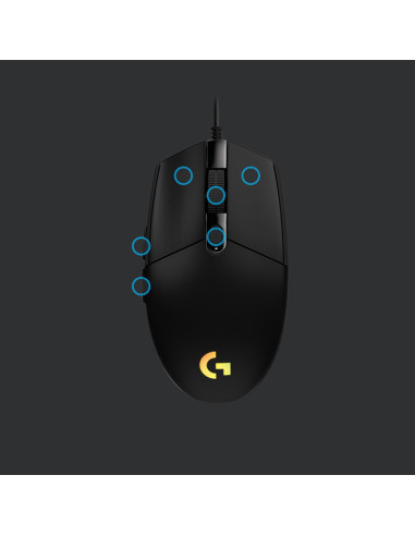 Logitech G G203 Lightsync Myszka Gaming Usb Typu-A 8000 Dpi