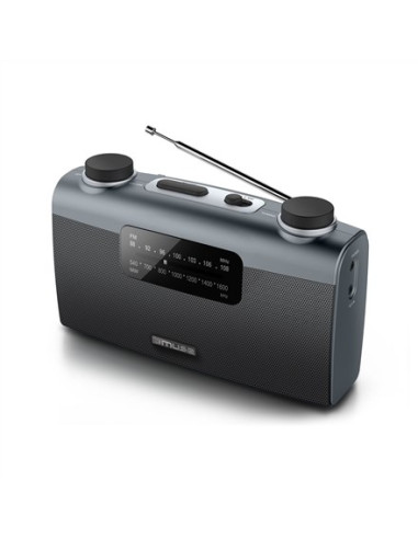 Muse M-058 R Przenośny Analogowy Czarny, Szary