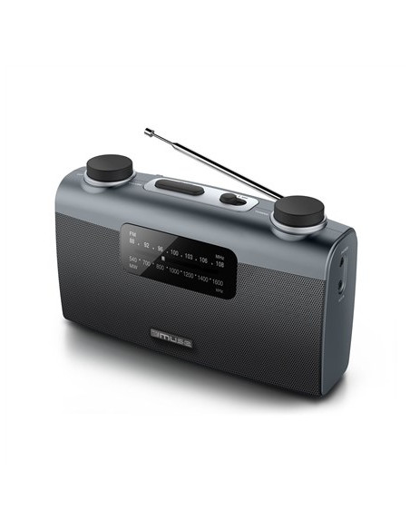 Muse M-058 R Przenośny Analogowy Czarny, Szary