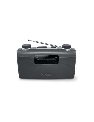 Muse M-058 R Przenośny Analogowy Czarny, Szary