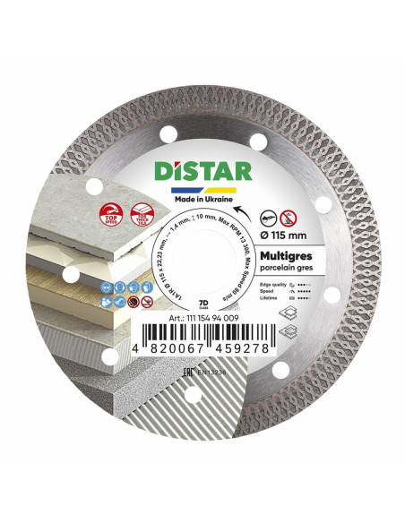 Distar Tarcza Diamentowa Multigres 115 X 1,4 X 10 X 22,23Mm