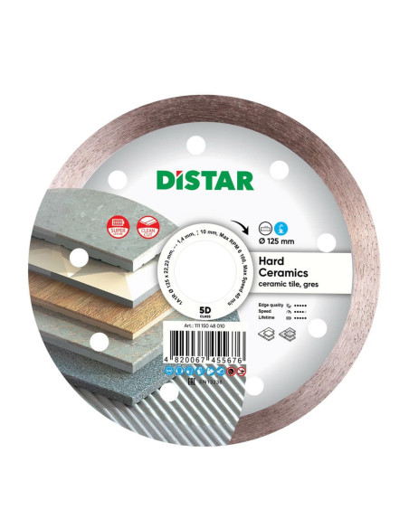 Distar Tarcza Diamentowa Hard Ceramics 125 X 1,4 X 10 X 22,23Mm