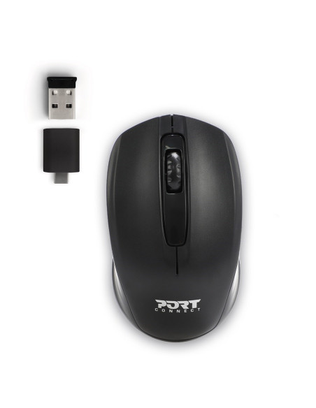 Zestaw Torba + Mysz Port Designs Premium Pack 501873 (Top Load  Wireless  1000 Dpi  Usb-C/Usb-A  Kolor Czarny)