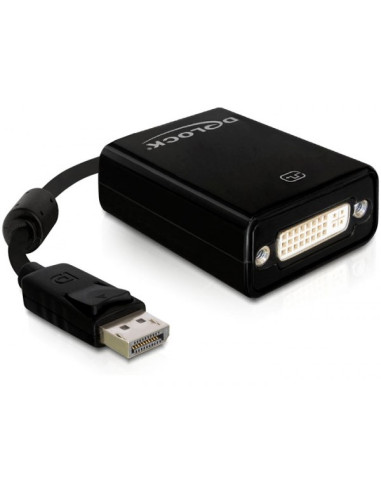 Delock 61847 Adapter Kablowy 0,125 M Displayport Dvi-I Czarny