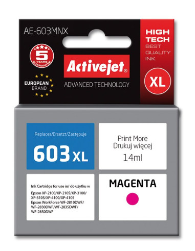 Activejet Ae-603Mnx Tusz (Zamiennik Epson 603Xl T03A34  Supreme  14 Ml  Czerwony)