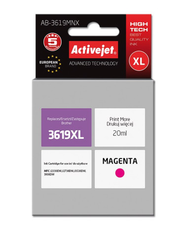 Activejet Ab-3619Mnx Tusz (Zamiennik Brother Lc3619M Xl  Supreme  20 Ml  Czerwony)