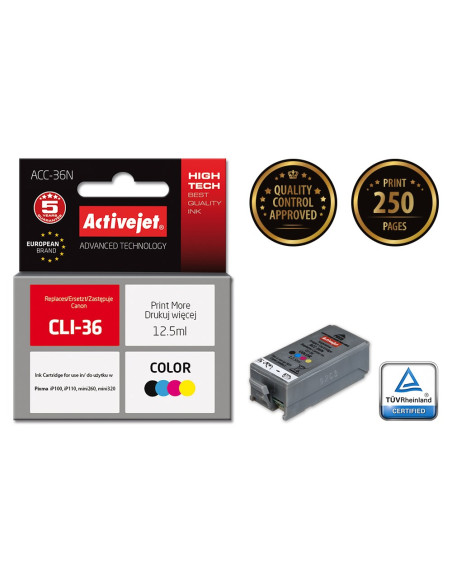 Activejet Acc-36N Tusz (Zamiennik Canon Cli-36  Supreme  12,5 Ml  Kolor)