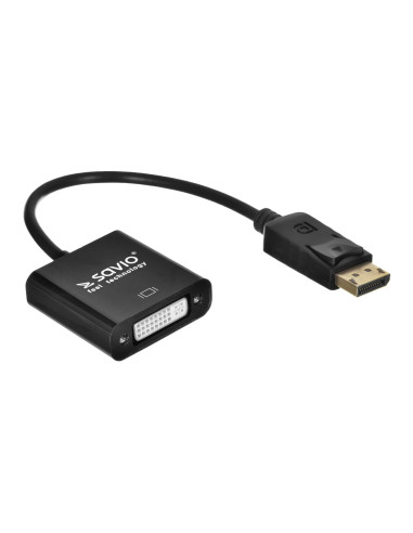 Adapter Savio Cl-91 (Displayport M - Dvi-I F  0,20M  Kolor Czarny)