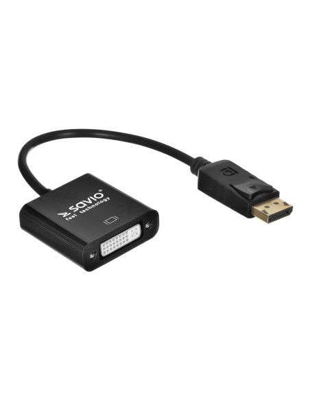 Adapter Savio Cl-91 (Displayport M - Dvi-I F  0,20M  Kolor Czarny)