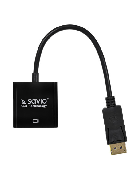 Adapter Savio Cl-91 (Displayport M - Dvi-I F  0,20M  Kolor Czarny)